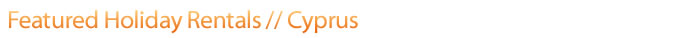 Featured holiday rentals in Cyprus